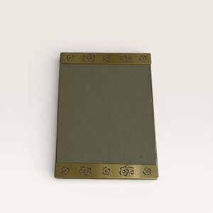 Vintage 5x7 Connoisseur Gold Metal Floral Cutout Glass Picture Frame Velvet Back